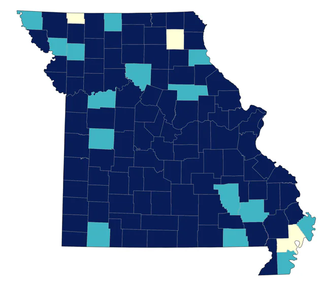 Purple Finch county map