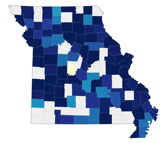 Red-breasted Merganser county map