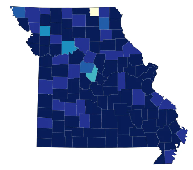 Red-breasted Nuthatch county map