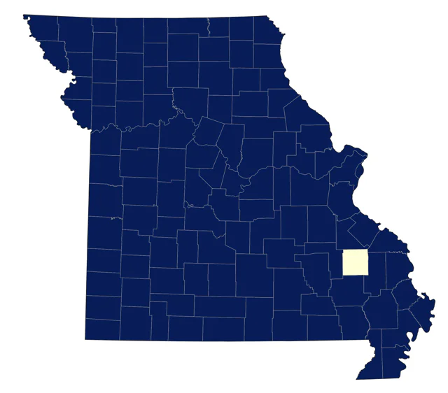 Red-headed Woodpecker county map