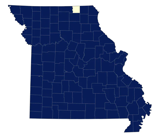 Red-tailed Hawk county map