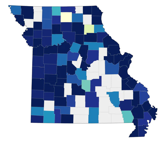 Redhead county map