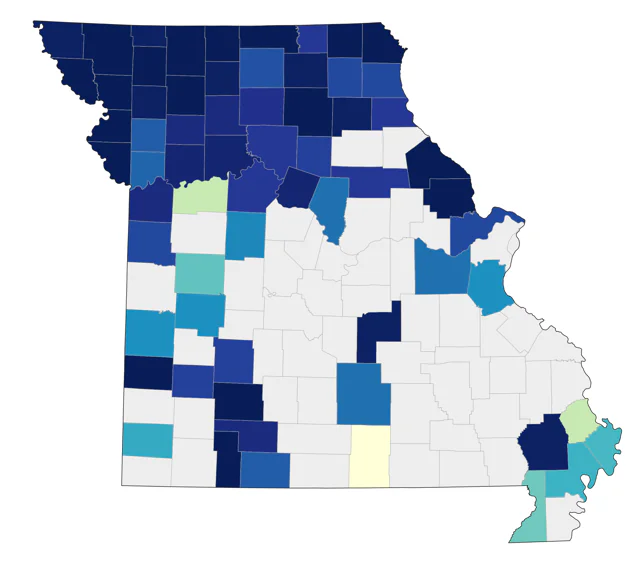 Ring-necked Pheasant county map