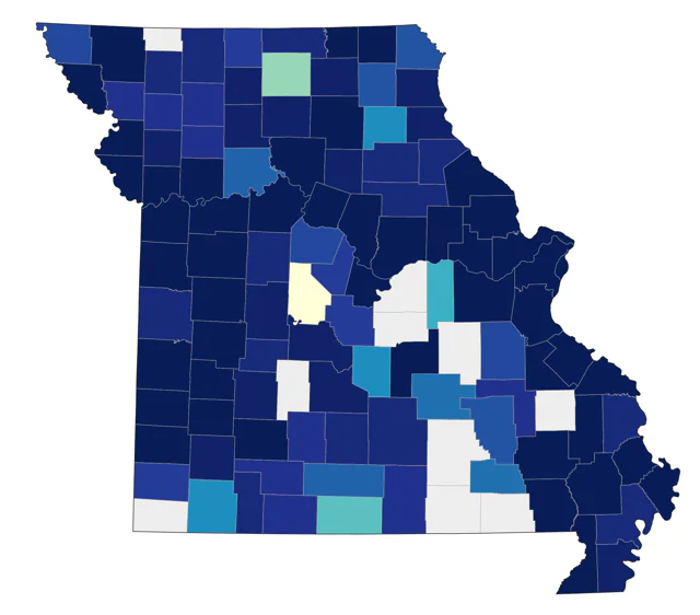 Ruddy Duck county map