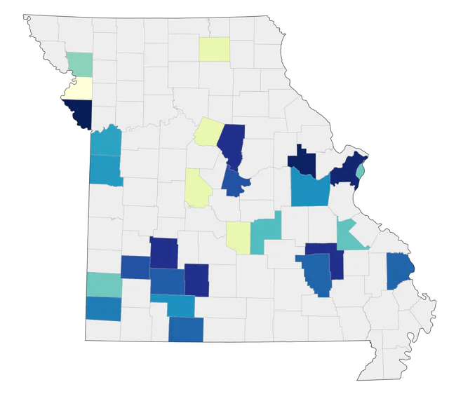 Rufous Hummingbird county map