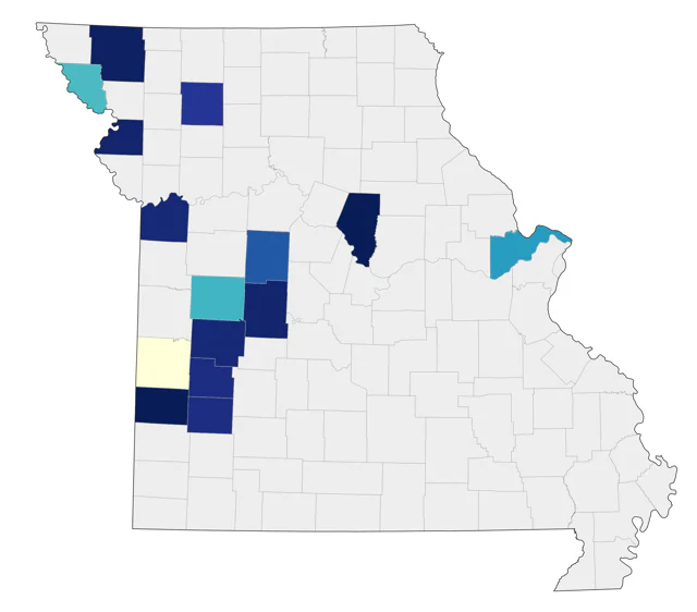 Sprague's Pipit county map