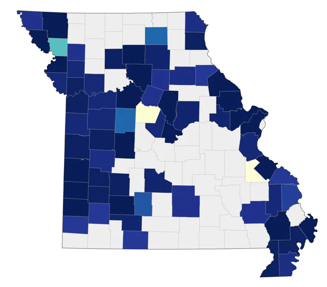 Stilt Sandpiper county map