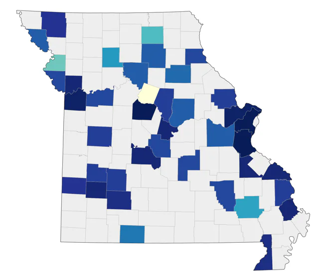 Surf Scoter county map