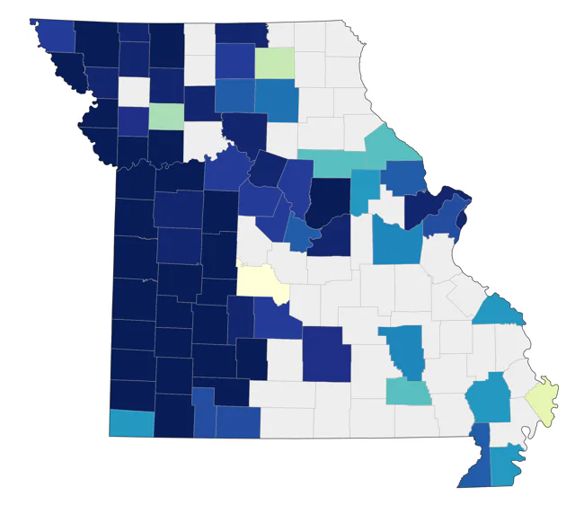 Swainson's Hawk county map
