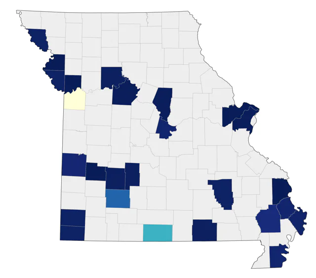 Swallow-tailed Kite county map