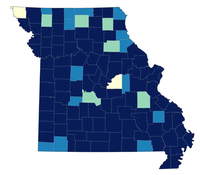 Swamp Sparrow county map