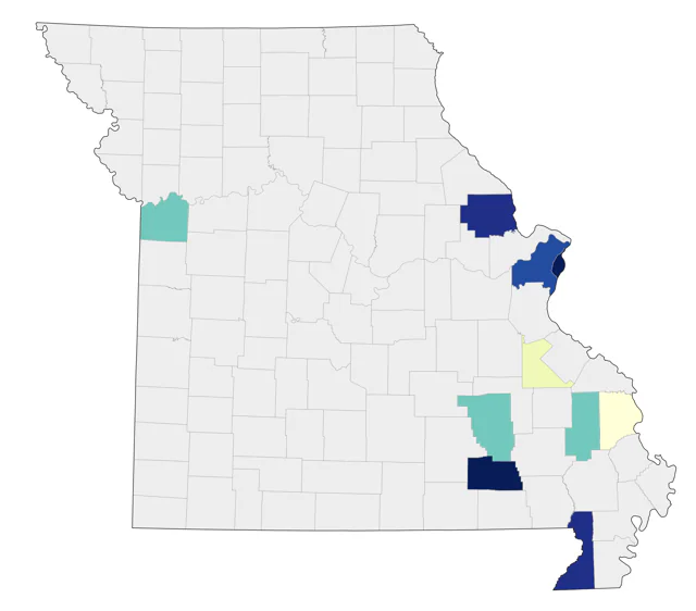 Swan Goose county map