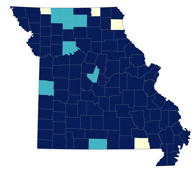 Tennessee Warbler county map