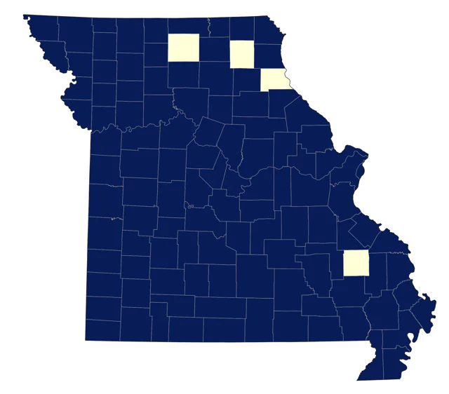Tree Swallow county map
