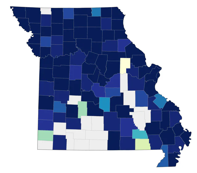 Trumpeter Swan county map