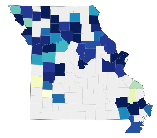 Tundra Swan county map