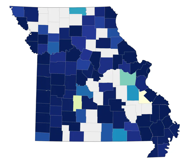 Western Cattle-Egret county map