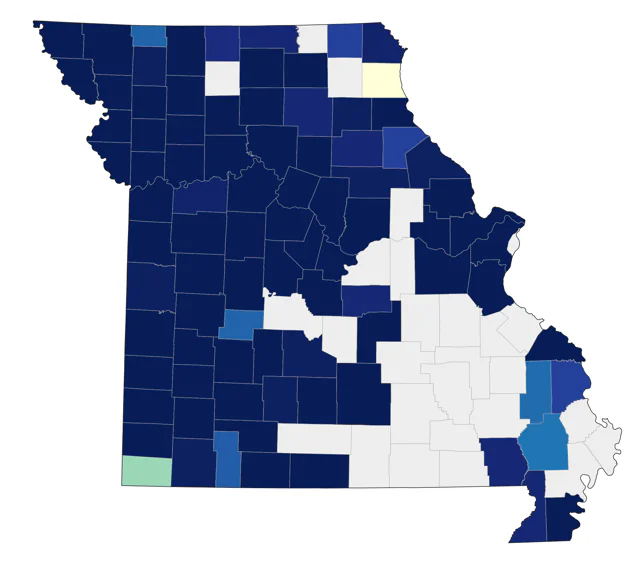 Western Meadowlark county map
