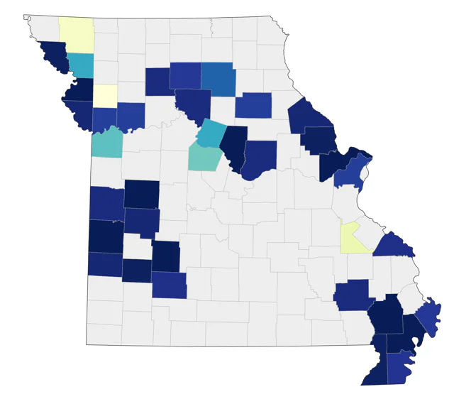 Western Sandpiper county map