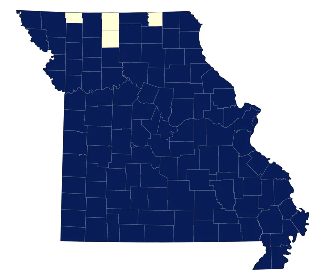 White-crowned Sparrow county map