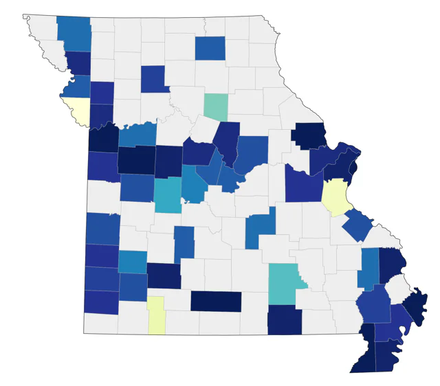 White-winged Dove county map