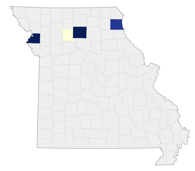 Whooper Swan county map