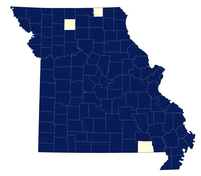 Wild Turkey county map