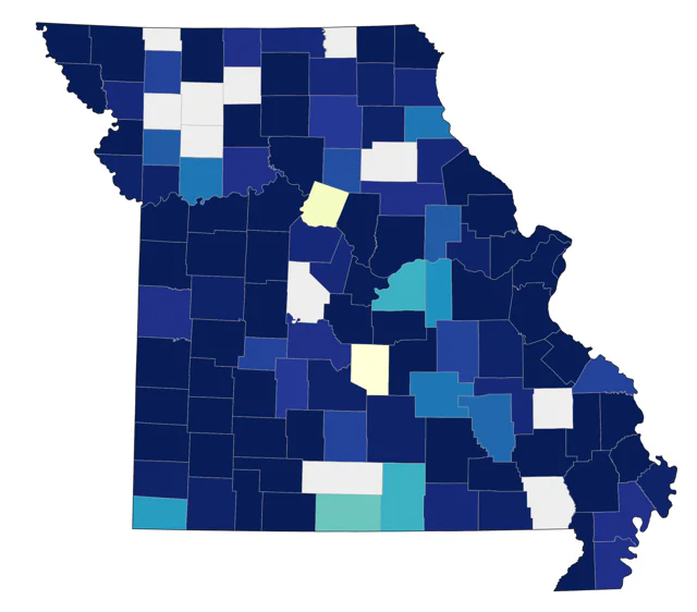 Willow Flycatcher county map