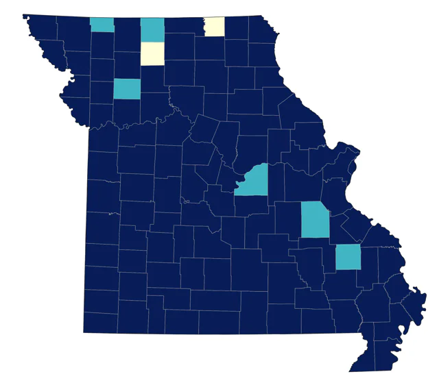 Wood Duck county map