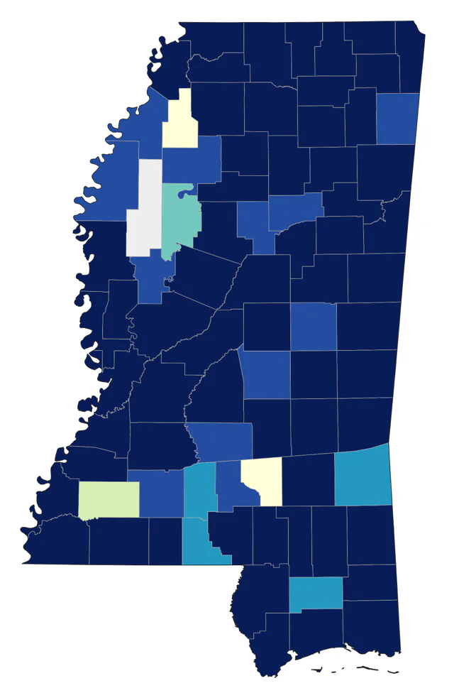 Acadian Flycatcher county map