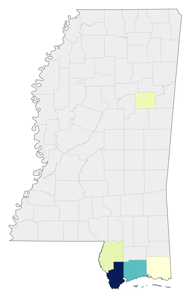 Allen's Hummingbird county map