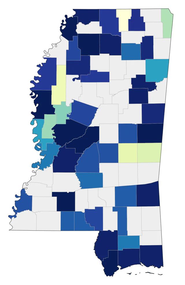 American Barn Owl county map