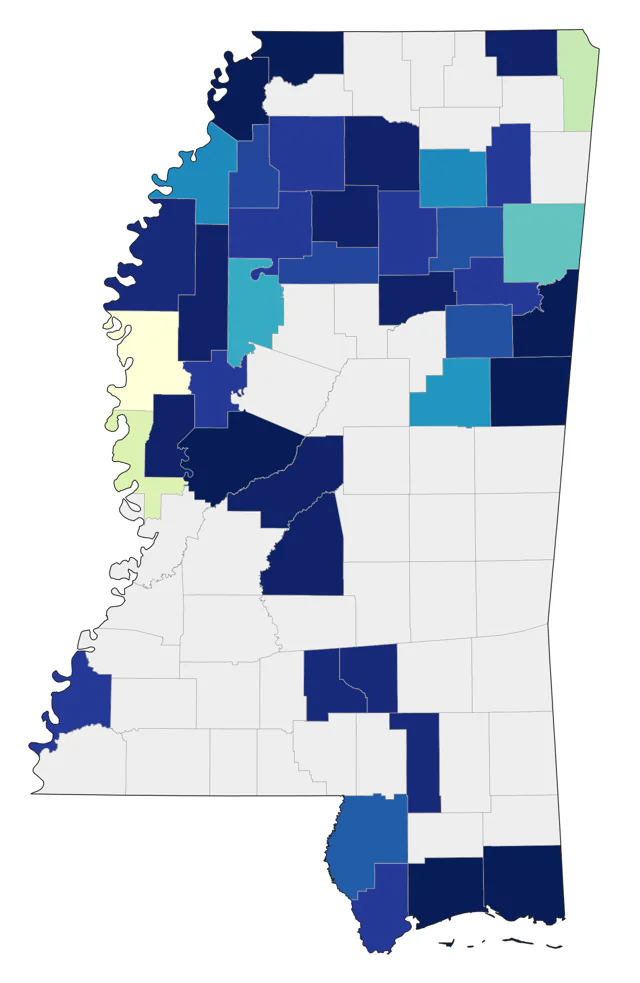 American Golden-Plover county map