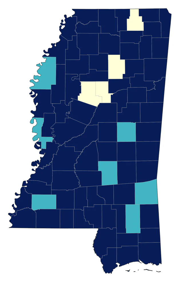 American Goldfinch county map