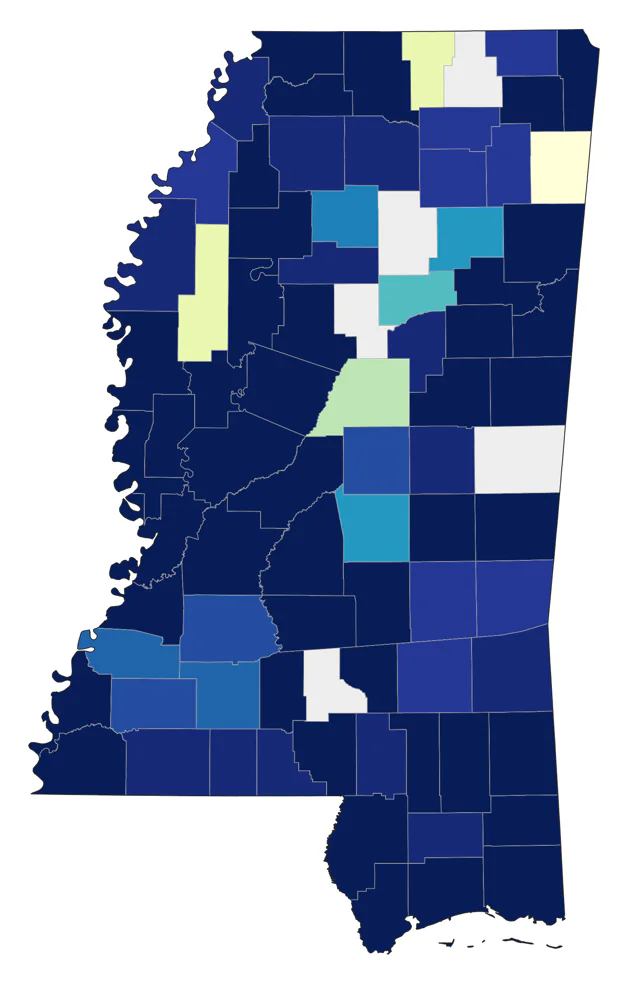 Anhinga county map
