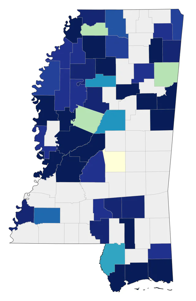 Bank Swallow county map