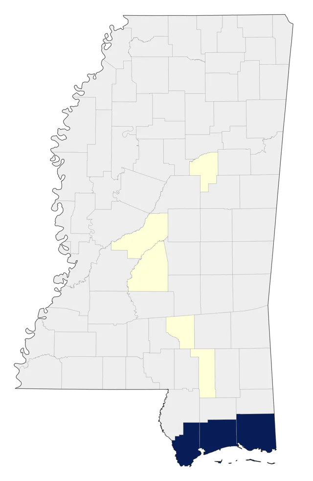 Black Skimmer county map