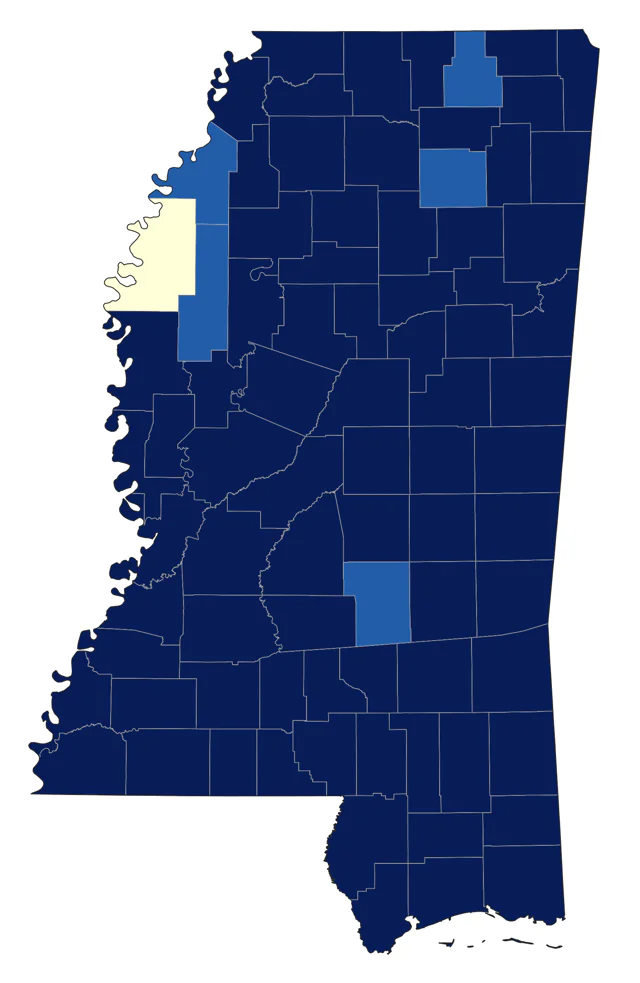 Black Vulture county map
