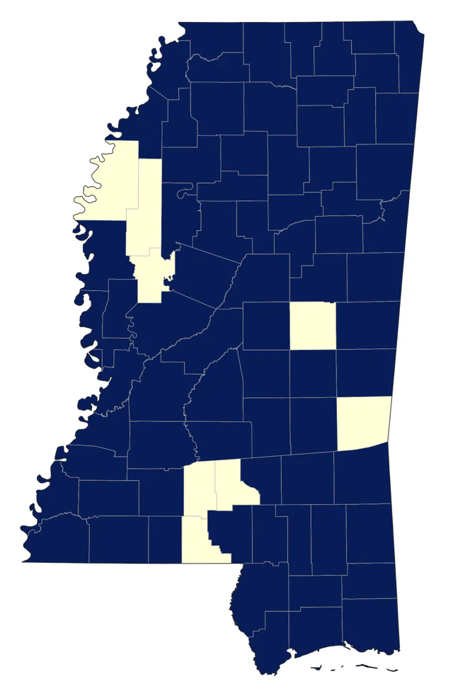 Blue-gray Gnatcatcher county map