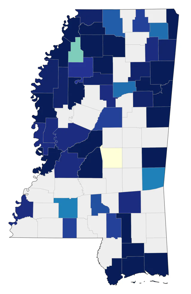 Bonaparte's Gull county map