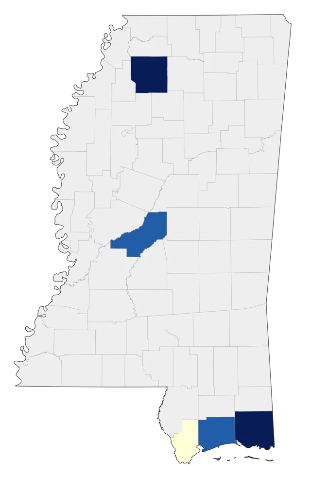 Bridled Tern county map
