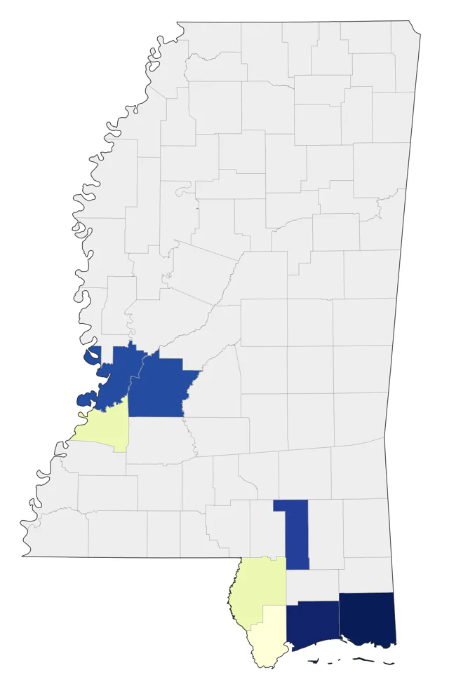 Broad-tailed Hummingbird county map