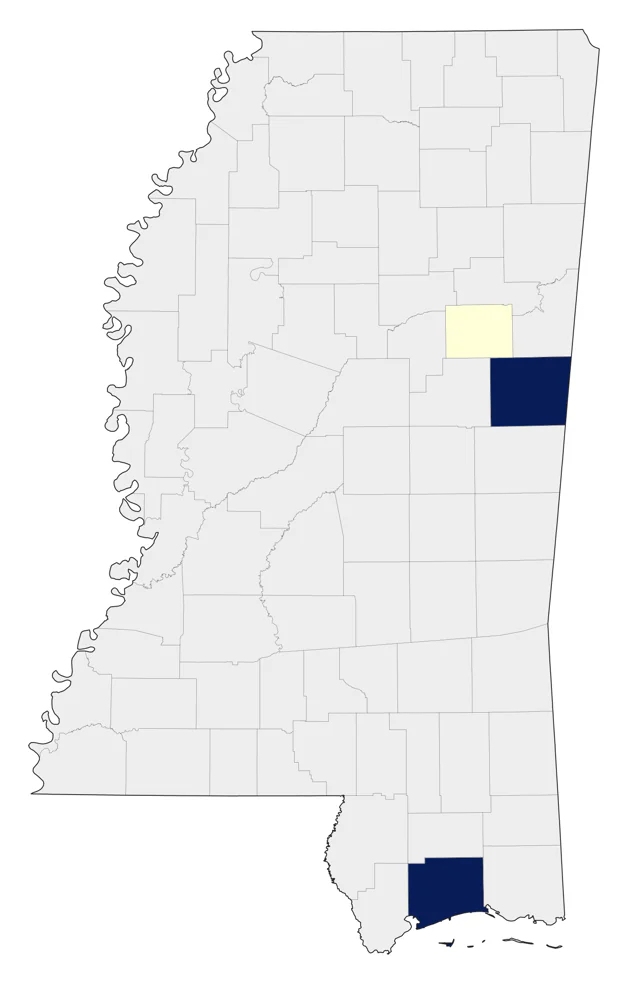 Cassin's Kingbird county map