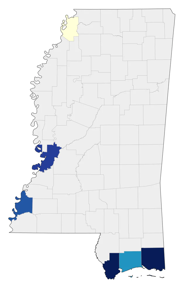 Cave Swallow county map