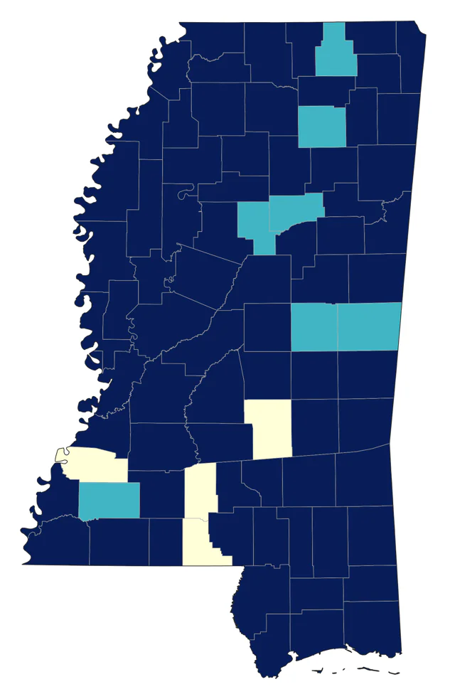 Chimney Swift county map