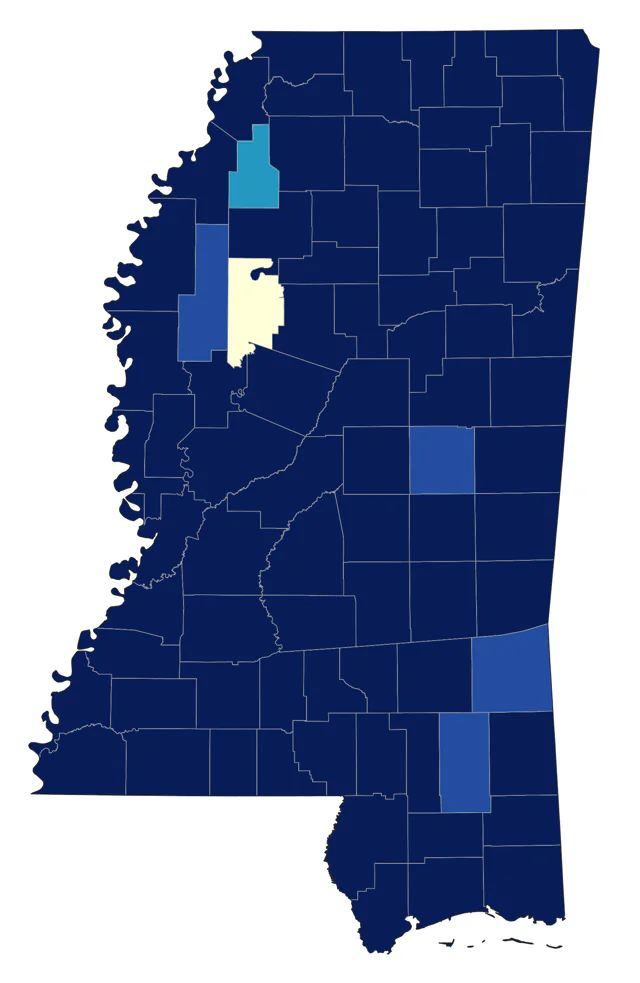 Chipping Sparrow county map
