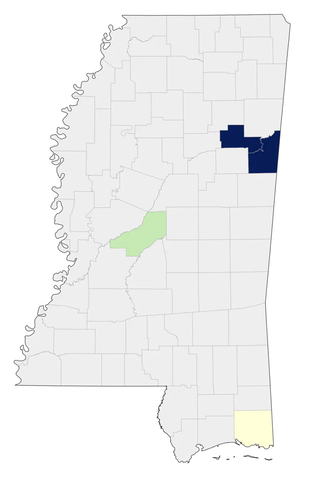 Cinnamon Teal county map