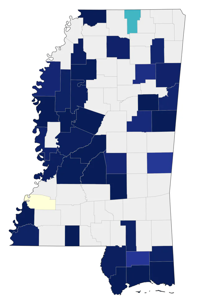 Common Gallinule county map