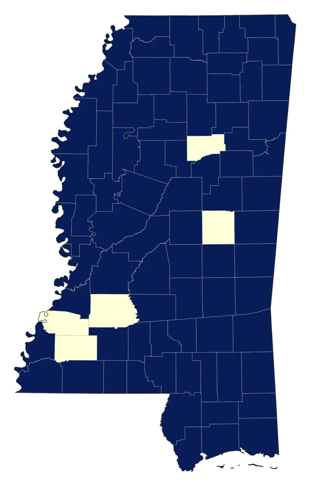 Common Grackle county map