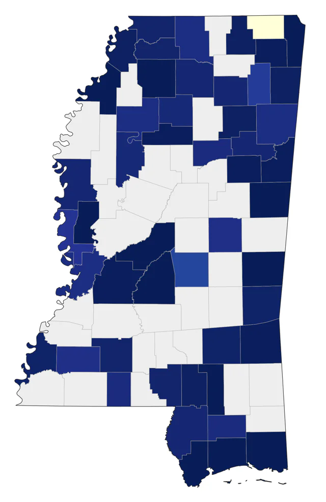 Common Loon county map